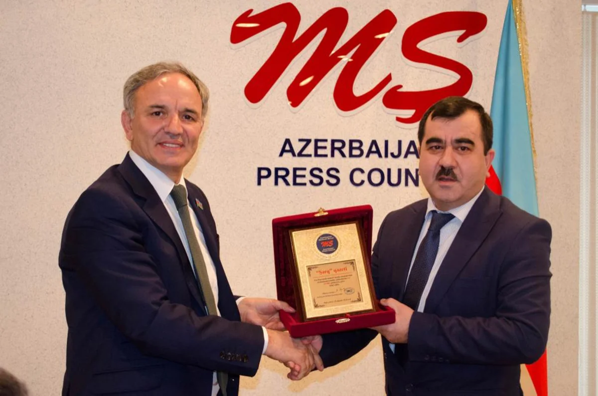 “Şərq” qəzeti Azərbaycan Mətbuat Şurasının diplomu ilə təltif olunub