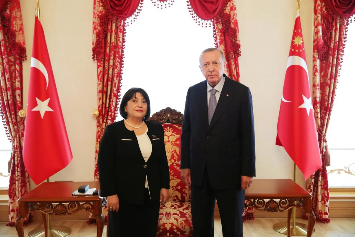 Sahibə Qafarova Rəcəb Tayyib Ərdoğanla görüşüb