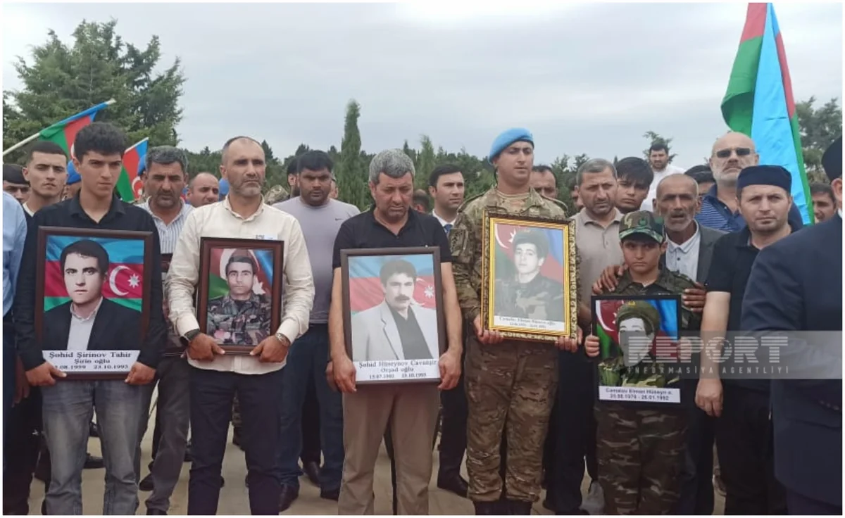 Abşeronda Birinci Qarabağ müharibəsinin dörd şəhidi dəfn edilib - YENİLƏNİB
