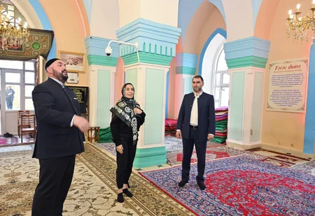 Leyla Aliyeva visits Sakina Khanim Mosque in Guba