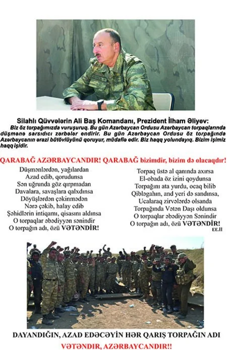 Cəbhə bölgəsində təbliğat-təşviqat işləri əməliyyat şəraitinə uyğun həyata keçirilir