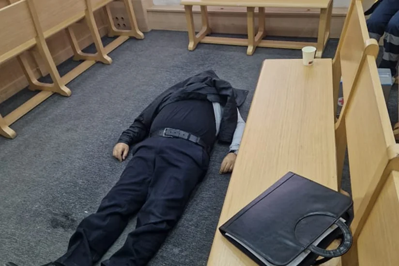 Bakı Ağır Cinayətlər Məhkəməsinin iclas zalında proses zamanı ölüm baş verib - FOTO