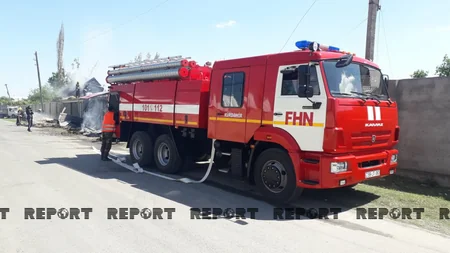 Kürdəmirdə tövlə yanıb