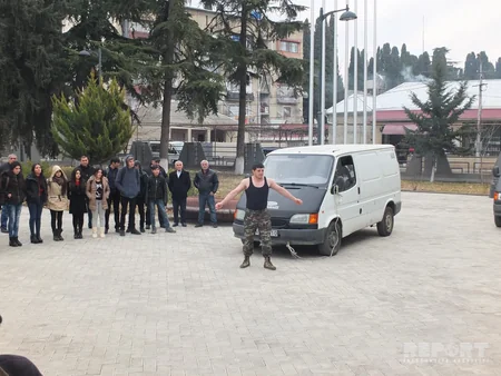 Azərbaycanlı pəhləvanlar Gürcüstanda yeni dünya rekordları qırıblar - FOTOREPORTAJ