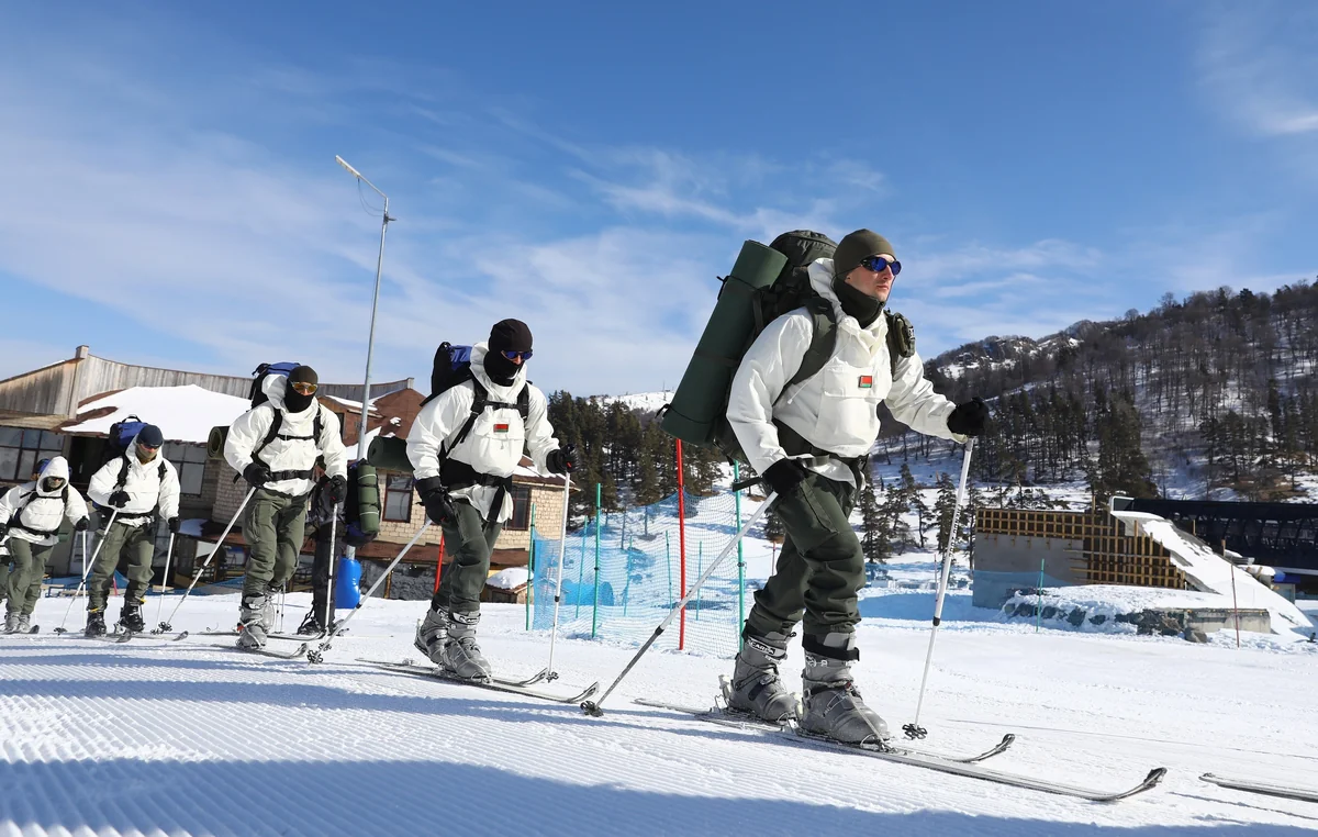 Hərbçilərimiz NATO-nun Gürcüstandakı qış dağ təlimində - FOTO