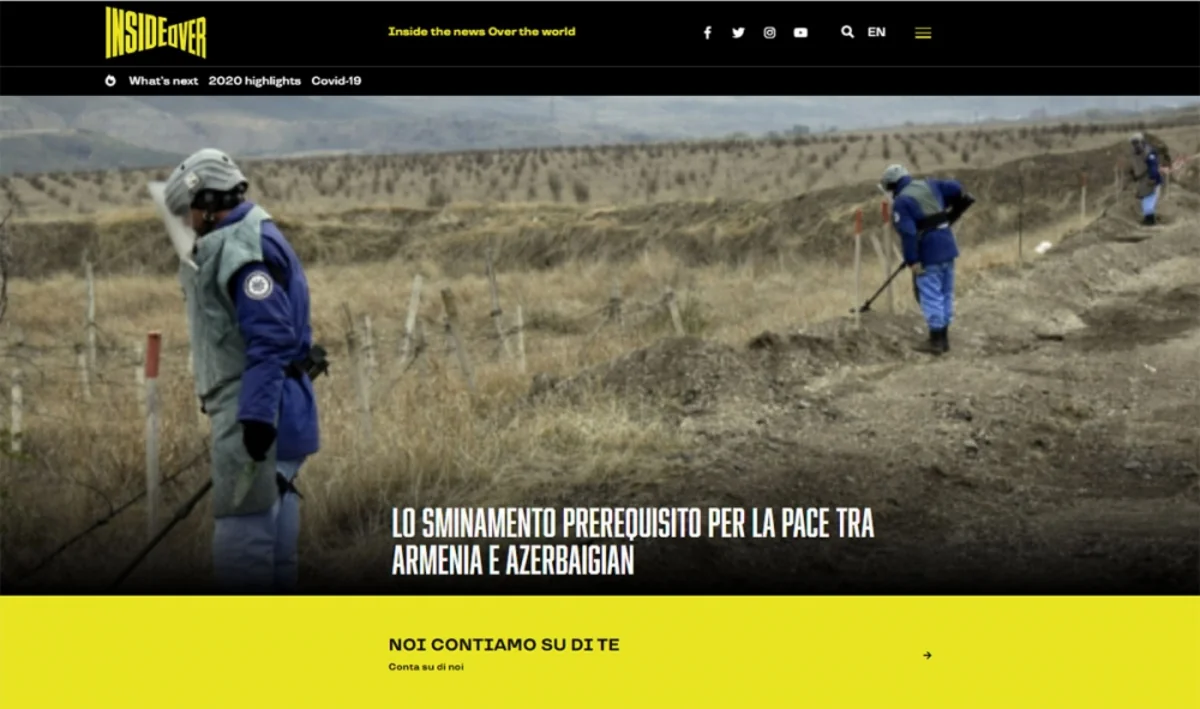 Italian portal: Demining - main prerequisite for peace between Armenia and Azerbaijan