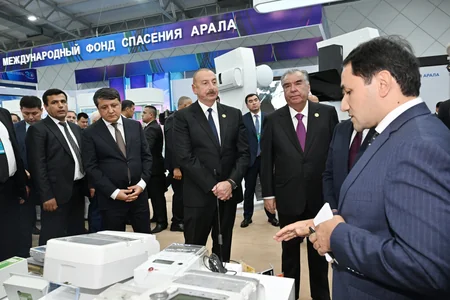President Ilham Aliyev views EXPO Central Asia 2023 exhibition in Dushanbe