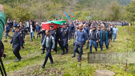 Füzulidə minaya düşərək şəhid olan polis əməkdaşı Seyfi Abdullayev dəfn edilib - YENİLƏNİB