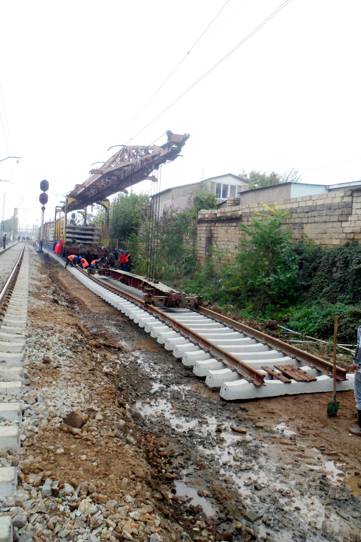 Repair work on main railway in Azerbaijan is underway