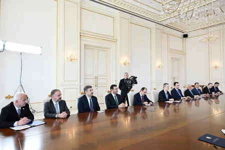 Prezident İlham Əliyev Türkiyə PA-nın komitə sədrinin rəhbərlik etdiyi nümayəndə heyətini qəbul edib - YENİLƏNİB