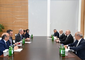 Президент Ильхам Алиев принял в Мингячевире итальянскую делегацию во главе с министром Адольфо Урсо