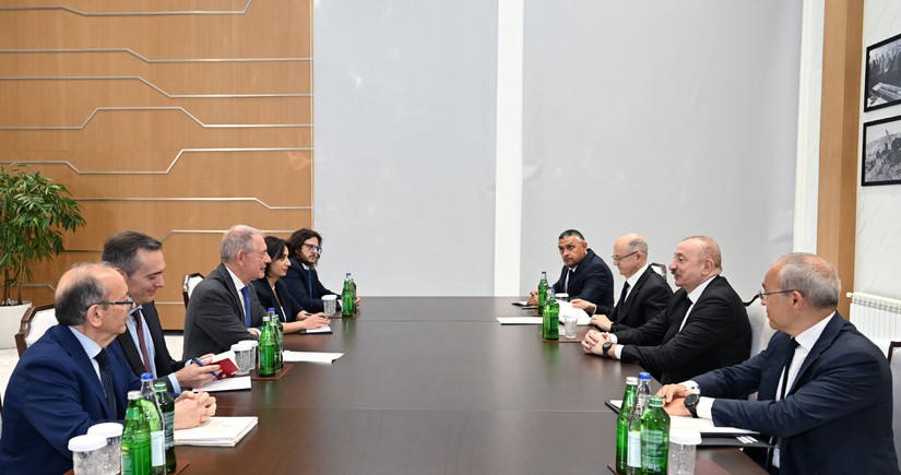 President of Azerbaijan Ilham Aliyev receives Italian delegation led by Adolfo Urso in Mingachevir