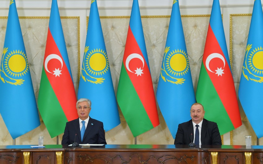 Azərbaycan və Qazaxıstan liderləri mətbuata bəyanatlarla çıxış ediblər - YENİLƏNİB-2
