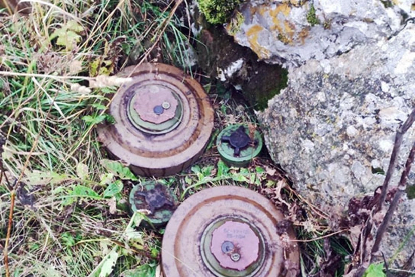 Engineer-sapper units clearing supply roads of Azerbaijani army from mines