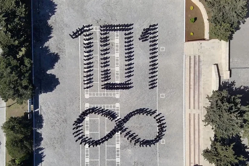 Курсанты Военного лицея провели флешмоб в память о Гейдаре Алиеве