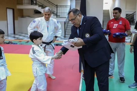 Kaspi Liseyində cüdo zalının açılışı olub