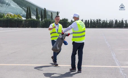 Bakı aeroportunda ilk FOD toplanma kampaniyası keçirilib - VİDEO