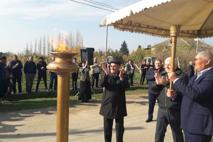 Şəkidə daha bir kəndə qaz verilib