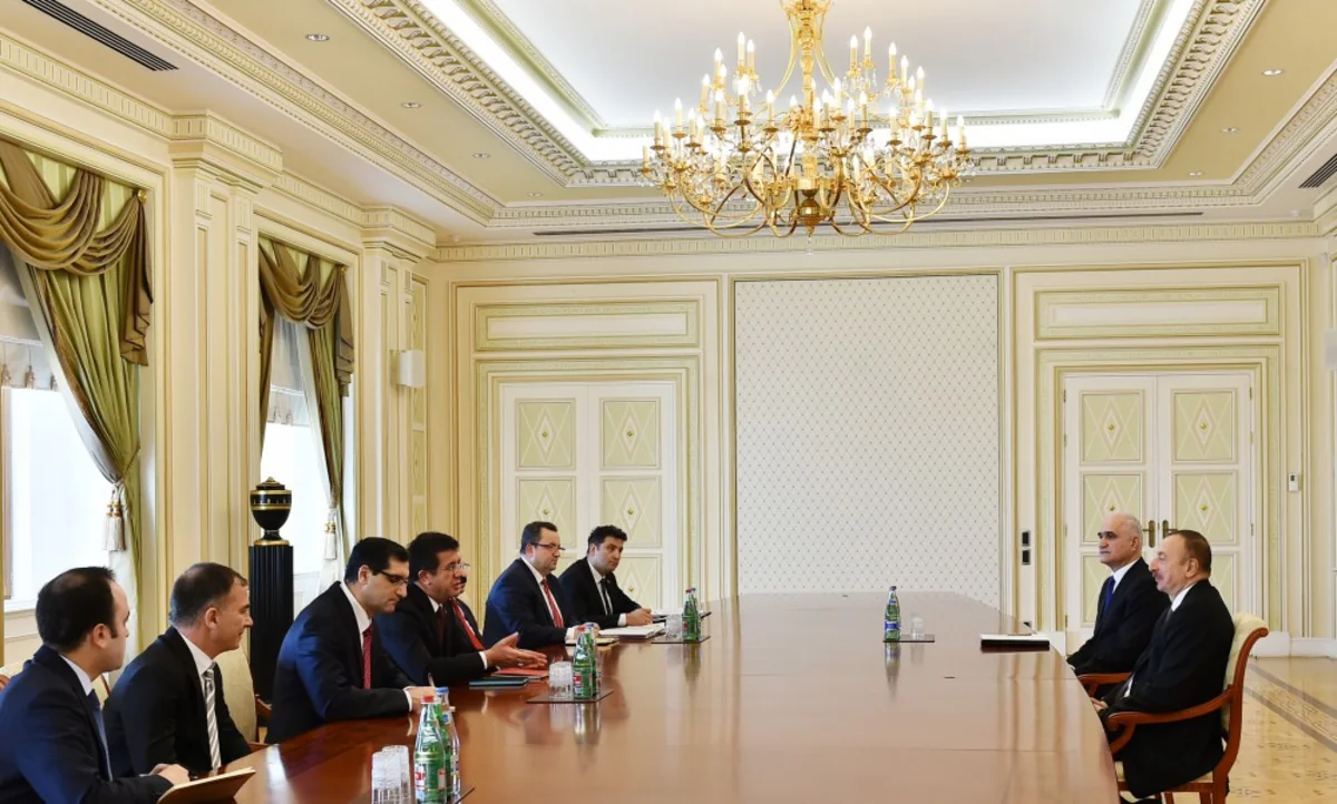 President Ilham Aliyev received delegation led by Turkish Economy Minister