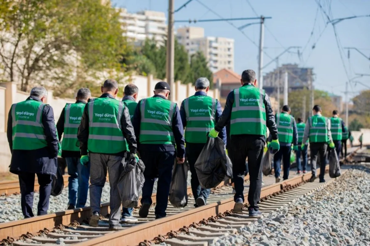 Azərbaycan Dəmir Yolları COP29-a hazırlıq çərçivəsində təmizlik aksiyası keçirib