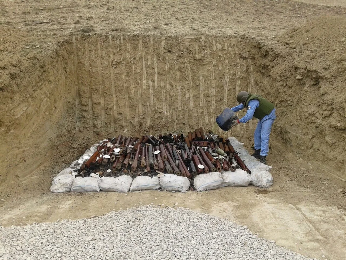 ANAMA Xızıda 165 ədəd partlamamış hərbi sursat aşkar edib