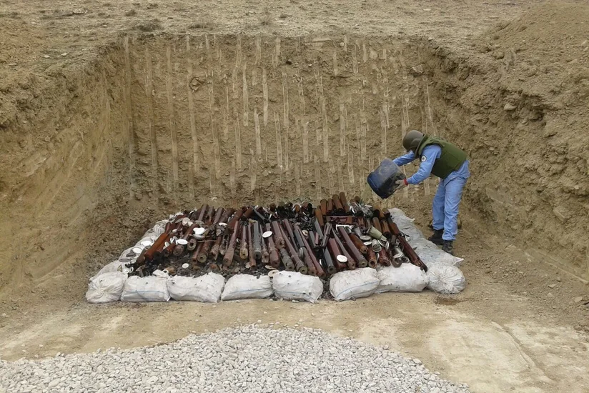 ANAMA Xızıda 165 ədəd partlamamış hərbi sursat aşkar edib