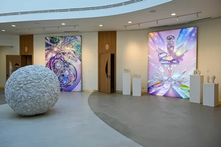 Students of boarding school present their works at Nine Senses Center