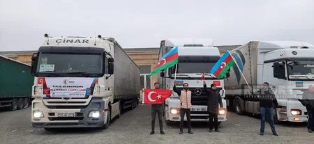 Gəncədən yardım karvanı Türkiyəyə yola salınıb