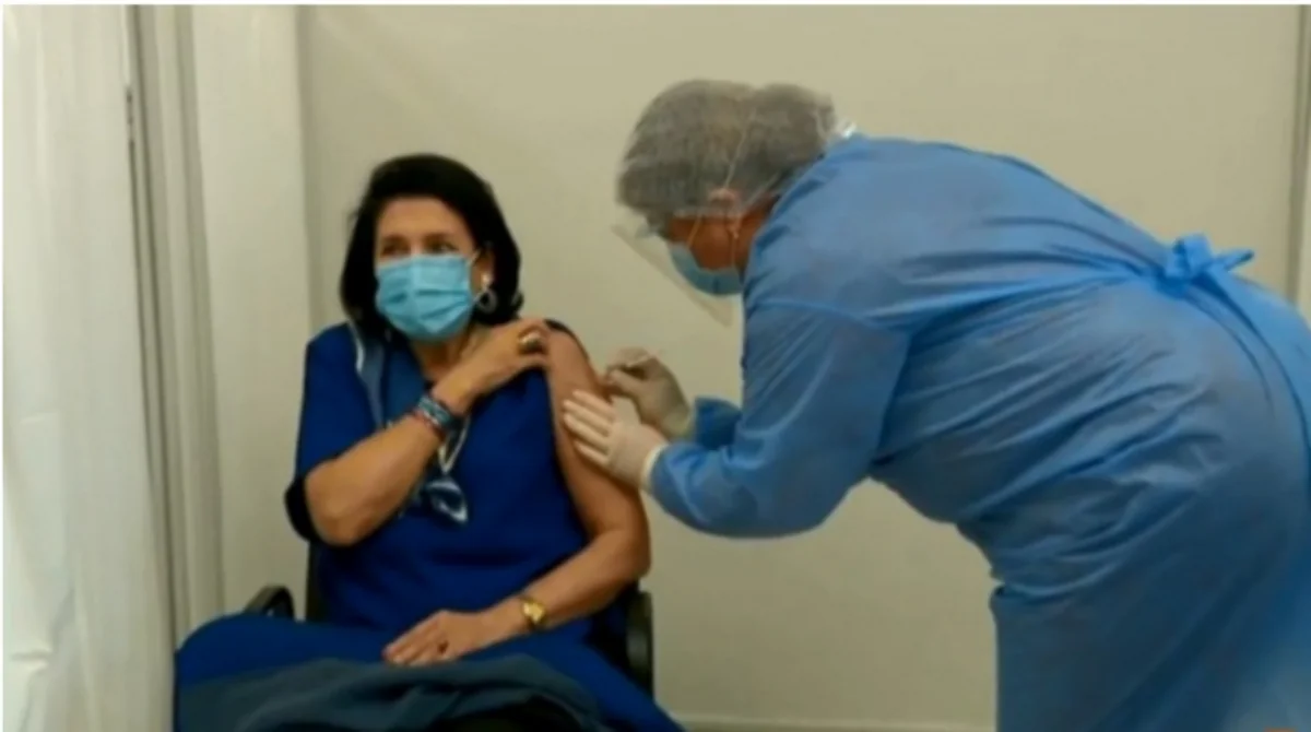 Georgian president vaccinated against coronavirus on her birthday