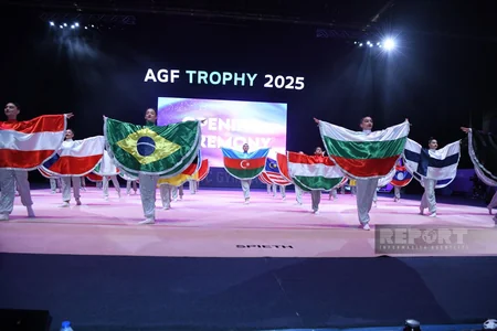 Bakıda bədii gimnastika üzrə Dünya Kuboku, AGF Trophy beynəlxalq turnirinin açılış mərasimi keçirilib
