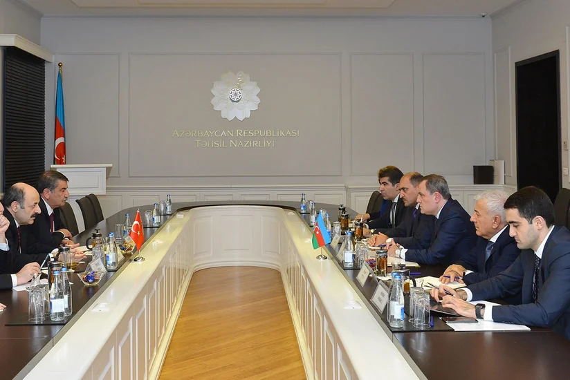 Təhsil naziri Türkiyənin Ali Təhsil Şurasının sədri ilə görüşüb