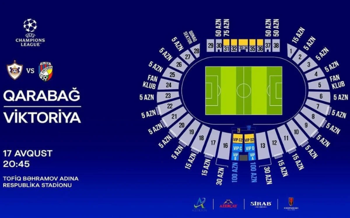 Qarabağ - Viktoriya oyununa biletlərin əksəriyyəti satılıb