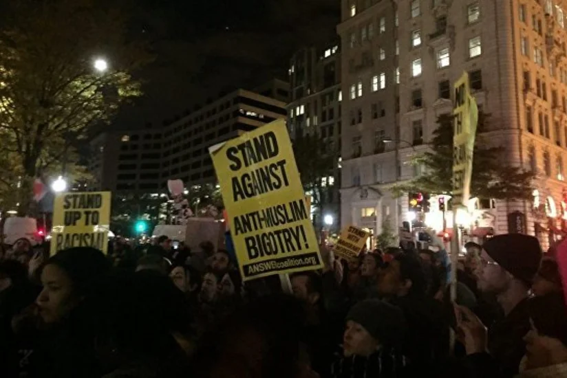 ABŞ-ın paytaxtında Tramp əleyhinə aksiya başlayıb - FOTO