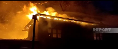 Şəkidə köhnə xəstəxanada baş verən yanğın söndürülüb - YENİLƏNİB