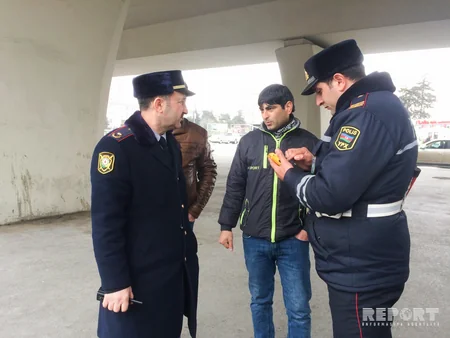 Bakıda qaydaları pozan piyadalara qarşı reyd keçirilib - FOTO - VİDEO