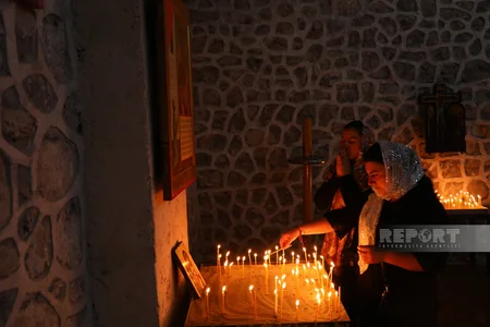 Qəbələdəki Cotari kilsəsində Pasxa bayramı qeyd edilib - YENİLƏNİB