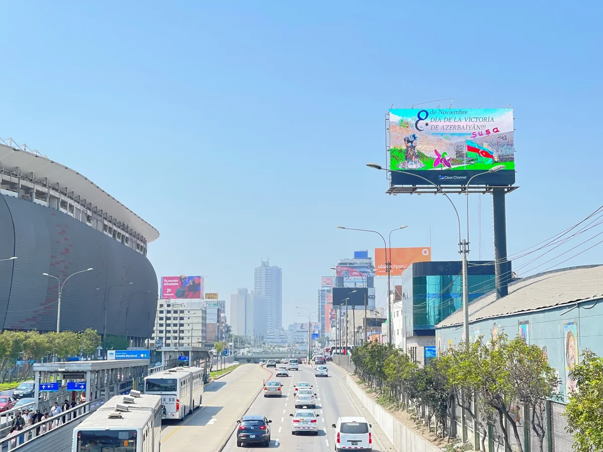 Peru paytaxtının küçələrində Azərbaycanla bağlı bilbordlar yerləşdirilib