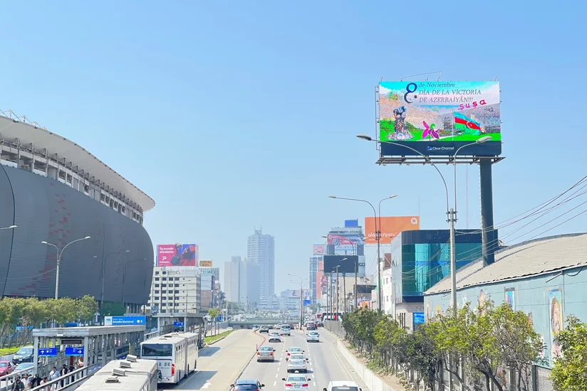 Peru paytaxtının küçələrində Azərbaycanla bağlı bilbordlar yerləşdirilib