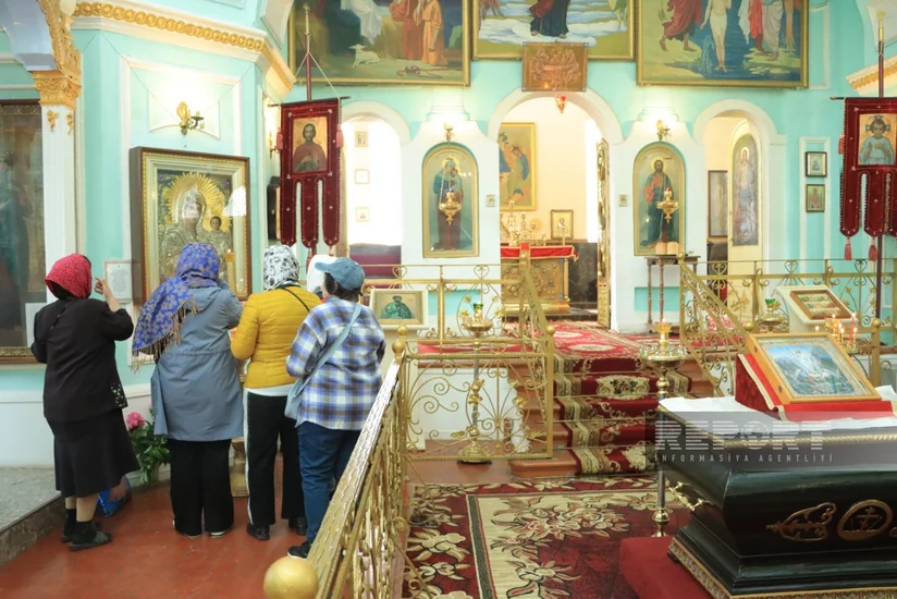 Gəncədə yaşayan provaslavlar Pasxa bayramını qeyd ediblər