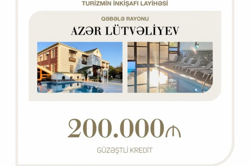 Qəbələdə turizmin inkişafı layihəsinə 200 min manat güzəştli kredit verilib