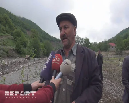 Qubada sel körpünü dağıdıb, müəllim və şagirdlər məktəbə gedə bilmir - FOTO
