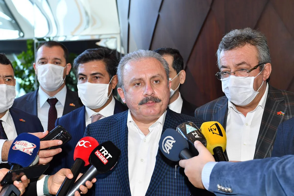 Turkish Parliament Speaker arrives in Azerbaijan