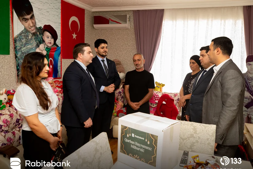 Rabitəbank Qurban bayramı ərəfəsində şəhid və qazi ailələrinə dəstək olub
