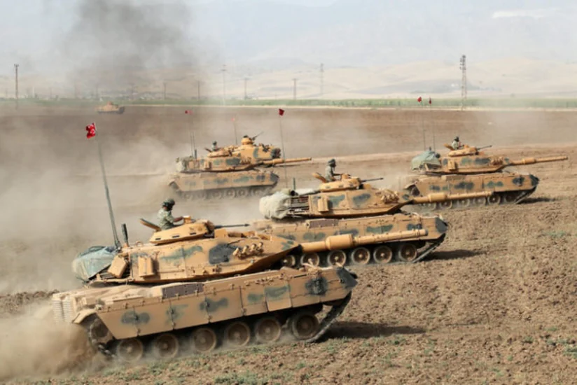 Türkiyə tankları Afrinə daxil olub
