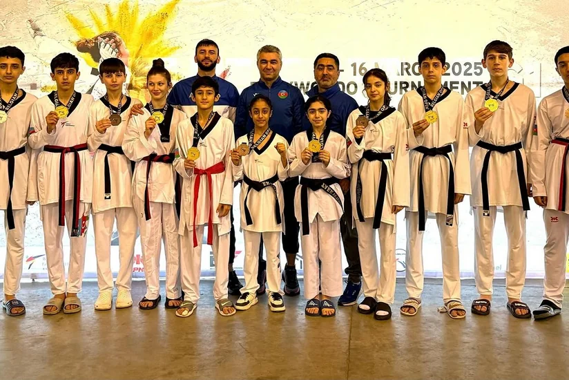 Azərbaycanın yeniyetmə taekvondoçuları Belçikada 11 medal qazanıblar