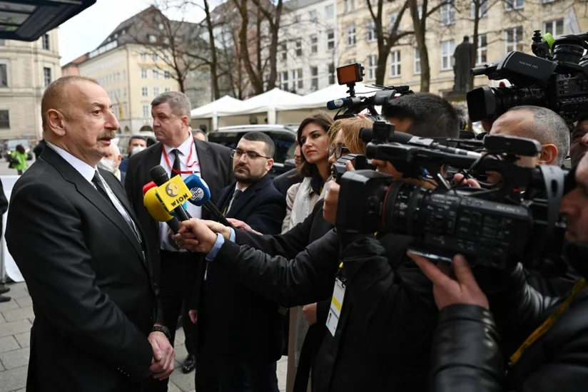 Prezident İlham Əliyev Münxendə televiziya kanallarına müsahibə verib - YENİLƏNİB