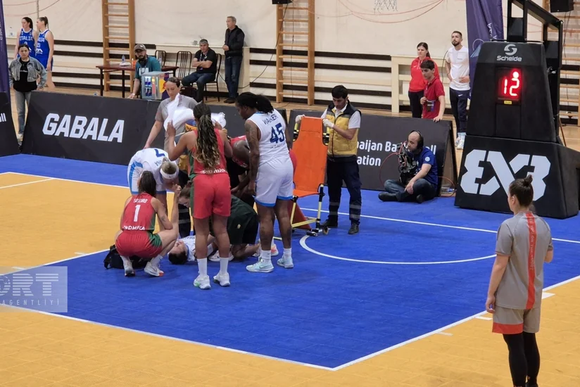 Azərbaycanın qadın basketbolçusu oyunda ciddi zədə alıb