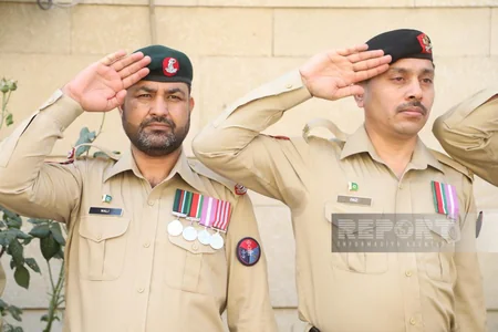 Flag raised at Pakistani Embassy in Azerbaijan on occasion of Independence Day