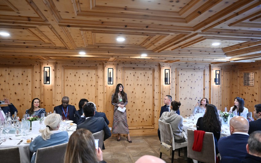 Leyla Aliyeva attends event during World Economic Forum in Davos