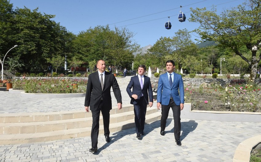 “Qəbələ” Park-Bulvar Kompleksi yenidənqurmadan sonra istifadəyə verilib
